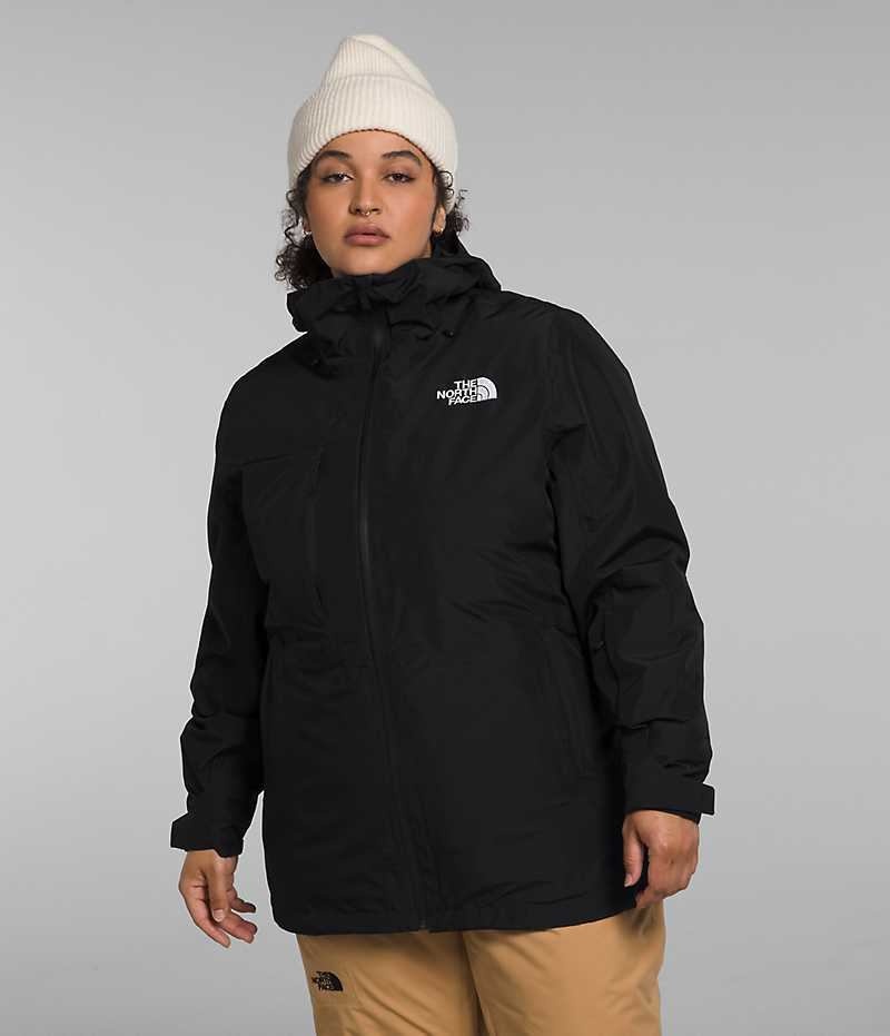 The North Face Plus ThermoBall™ Eco Snow Triclimate® Isolerede Jakker Dame Sort | DANMARK AQKOB