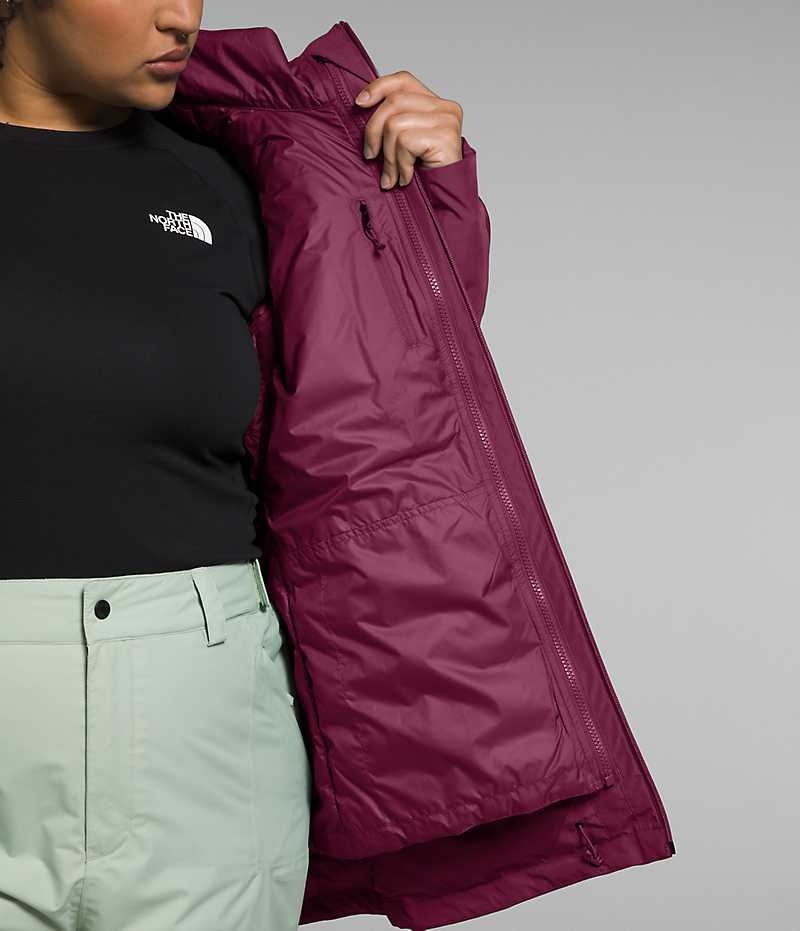 The North Face Plus ThermoBall™ Eco Snow Triclimate® Isolerede Jakker Dame Rød | DANMARK YUPLI