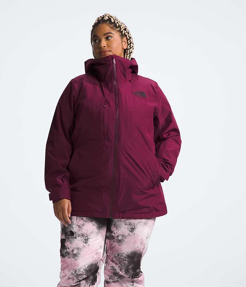 The North Face Plus ThermoBall™ Eco Snow Triclimate® Isolerede Jakker Dame Rød | DANMARK YUPLI