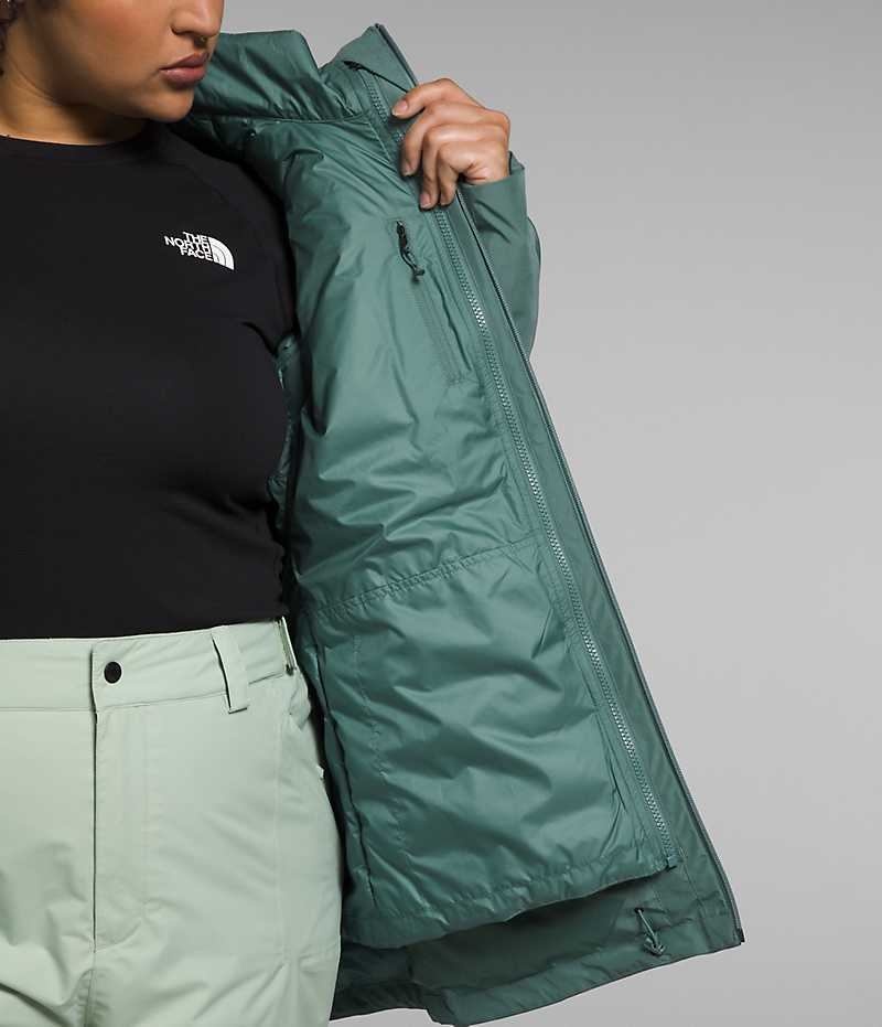 The North Face Plus ThermoBall™ Eco Snow Triclimate® Isolerede Jakker Dame Grøn | DK PLBRJ