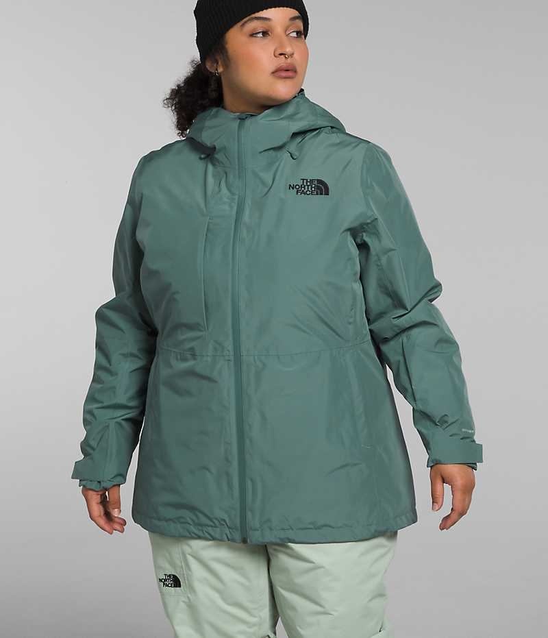 The North Face Plus ThermoBall™ Eco Snow Triclimate® Isolerede Jakker Dame Grøn | DK PLBRJ