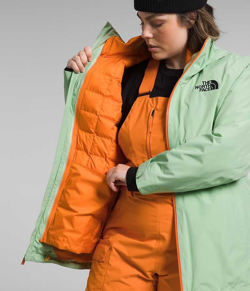 The North Face Plus ThermoBall™ Eco Snow Triclimate® Isolerede Jakker Dame Mintgrønne | DANMARK MVHNF