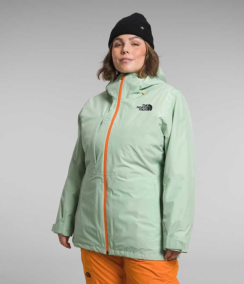 The North Face Plus ThermoBall™ Eco Snow Triclimate® Isolerede Jakker Dame Mintgrønne | DANMARK MVHNF