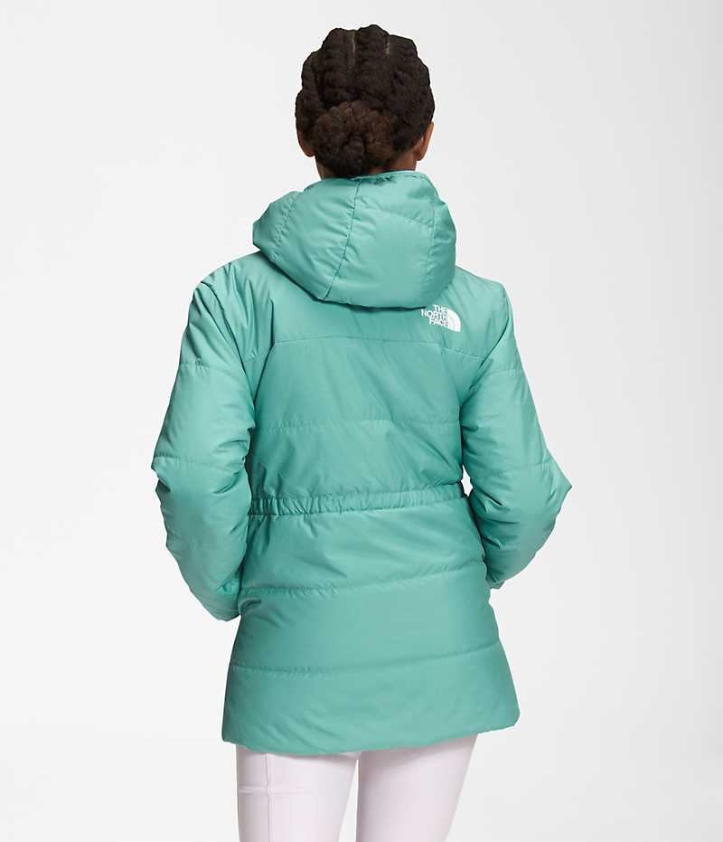 The North Face Reversible Mossbud Parka Pige Turkis | DK EVXQU