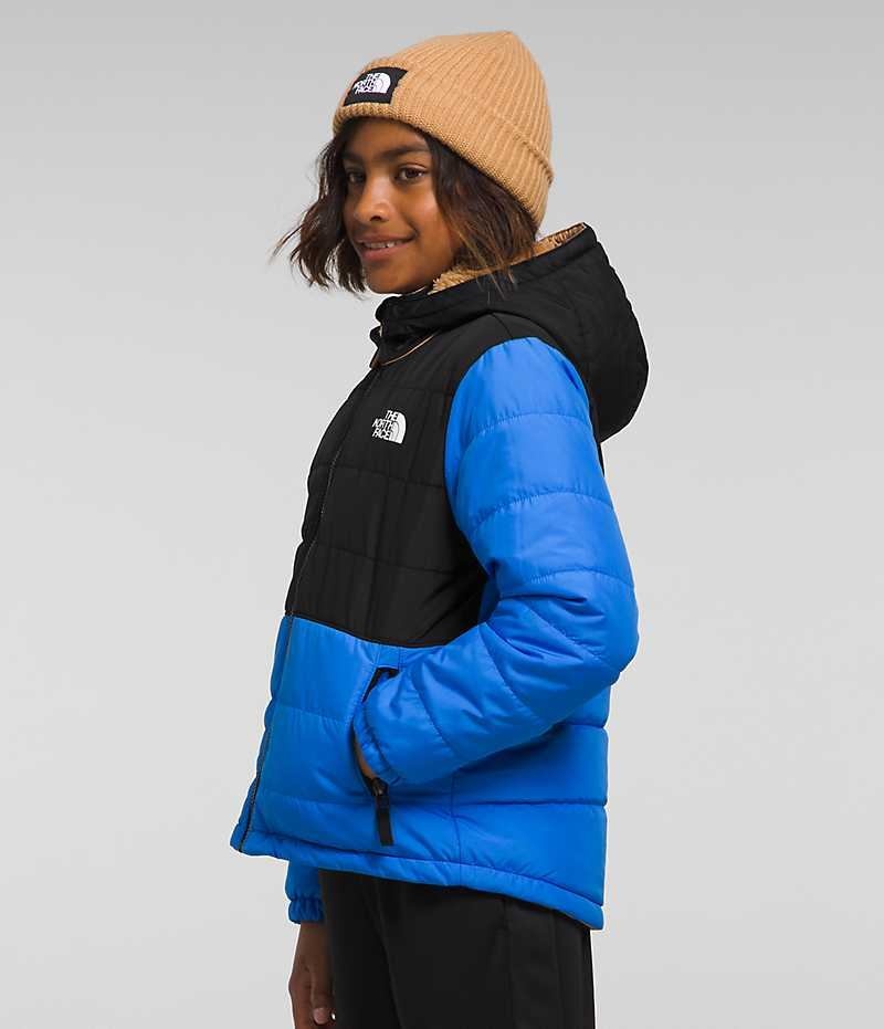 The North Face Reversible Mt Chimbo Full-Zip Hætte Fleece Jakker Drenge Blå | DANMARK DWESF