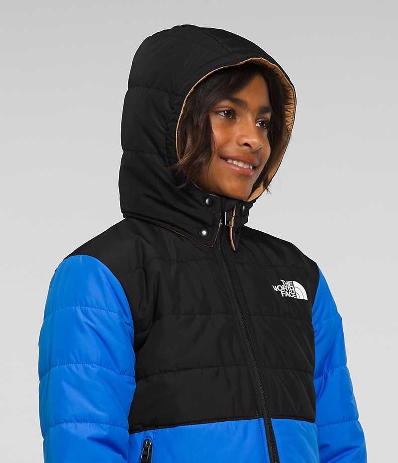 The North Face Reversible Mt Chimbo Full-Zip Hætte Fleece Jakker Drenge Blå | DANMARK DWESF