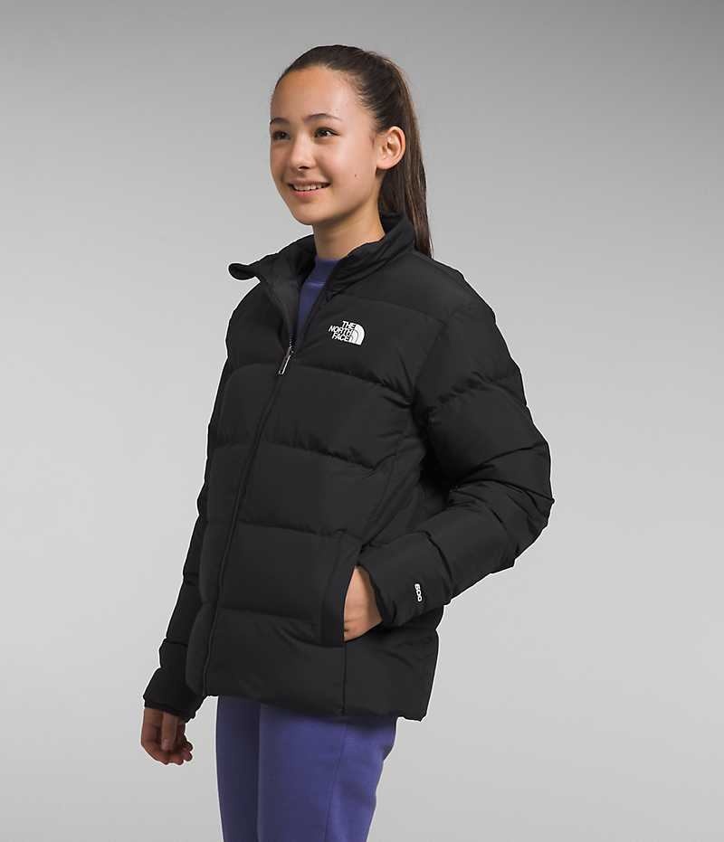 The North Face Reversible North Dunjakke Pige Sort | DANMARK OKRCY