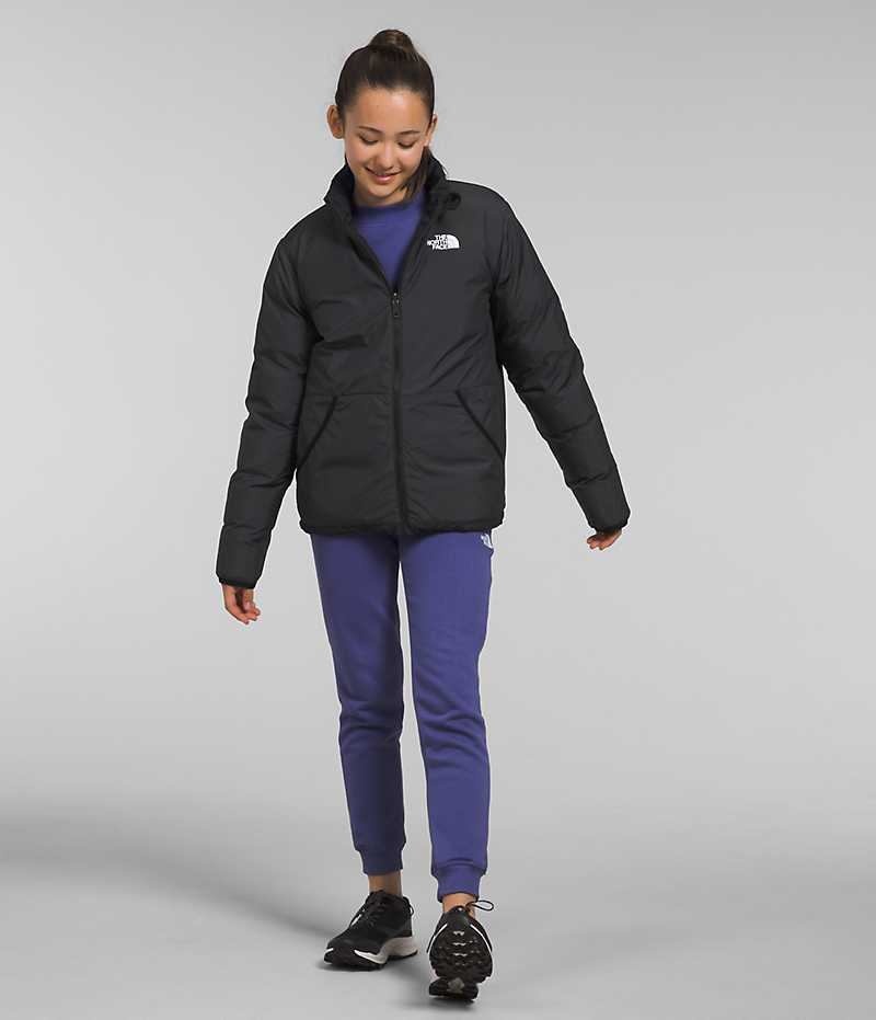 The North Face Reversible North Dunjakke Pige Sort | DANMARK OKRCY