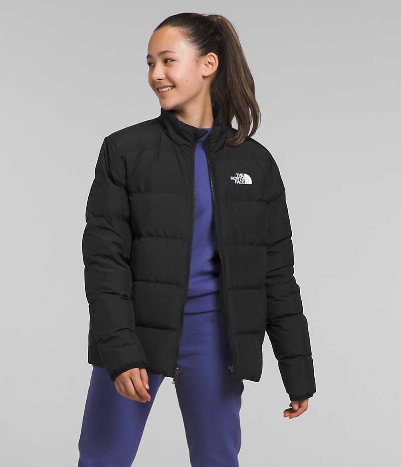 The North Face Reversible North Dunjakke Pige Sort | DANMARK OKRCY