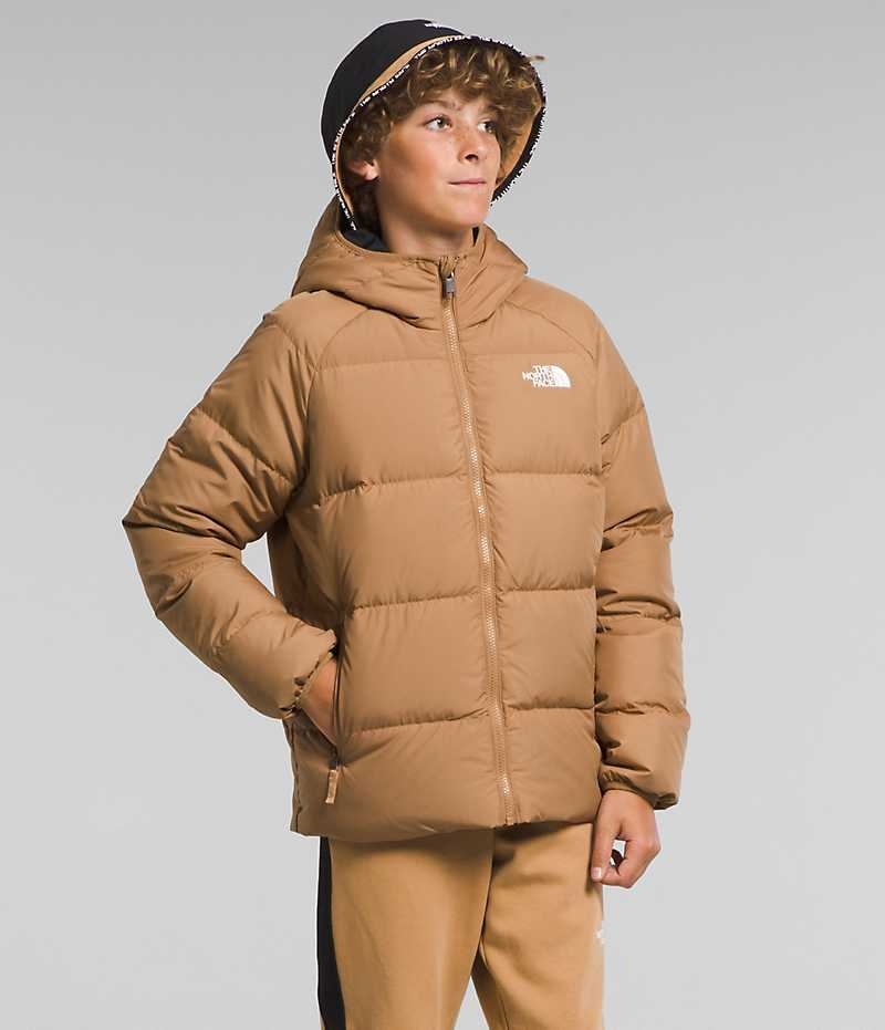 The North Face Reversible North Hætte Dunjakke Drenge Khaki | DK JPFIY