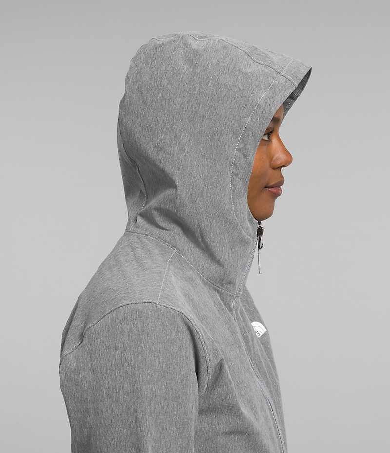 The North Face Shelbe Raschel Hoodie Softshell Jakke Dame Grå | DANMARK FIBUT