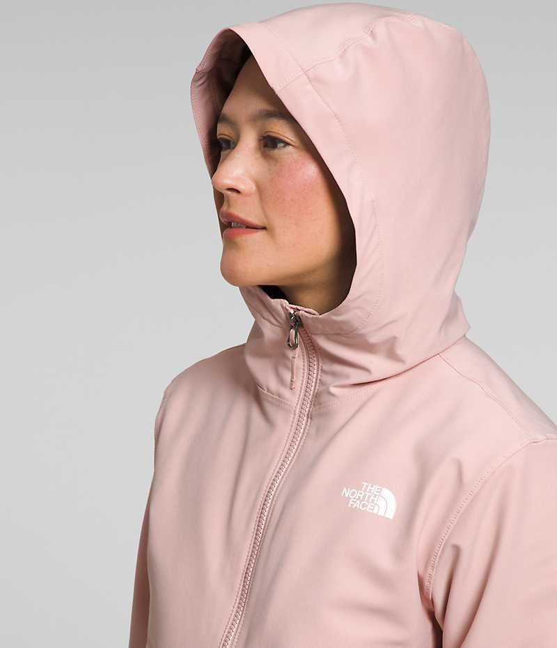 The North Face Shelbe Raschel Hoodie Softshell Jakke Dame Lyserød | DK EVNJU