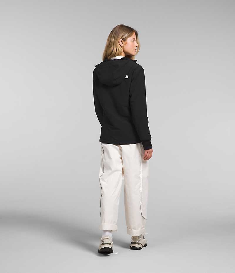 The North Face Shelbe Raschel Hoodie Softshell Jakke Dame Sort | DANMARK CWXAO