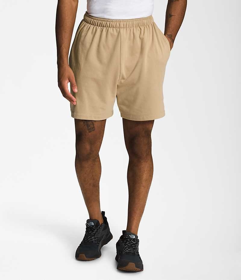 The North Face Simple Logo Fleece Shorts Herre Khaki | DK SVLTO