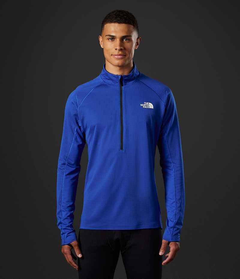 The North Face Summit Series Crevasse ½-Zip Sweatshirt Herre Blå | DANMARK RDHMY