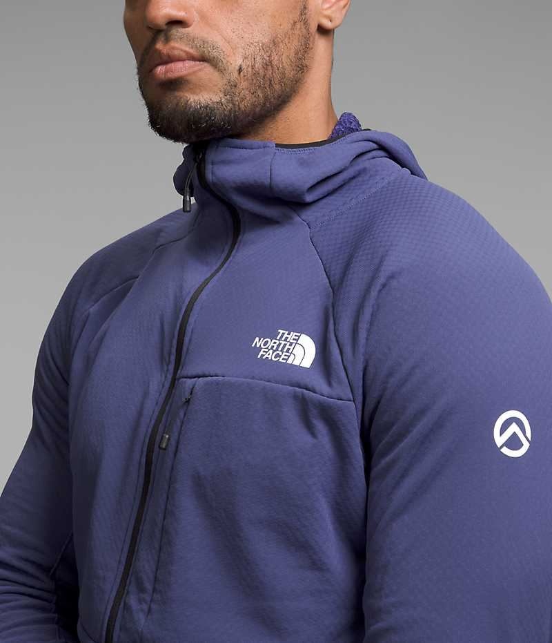 The North Face Summit Series FUTUREFLEECE™ Full-Zip Hoodie Fleece Jakker Herre Blå | DANMARK DURLS