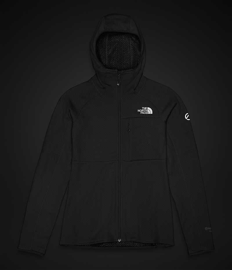 The North Face Summit Series FUTUREFLEECE™ Full-Zip Hoodie Fleece Jakker Dame Sort | DANMARK DOWJT