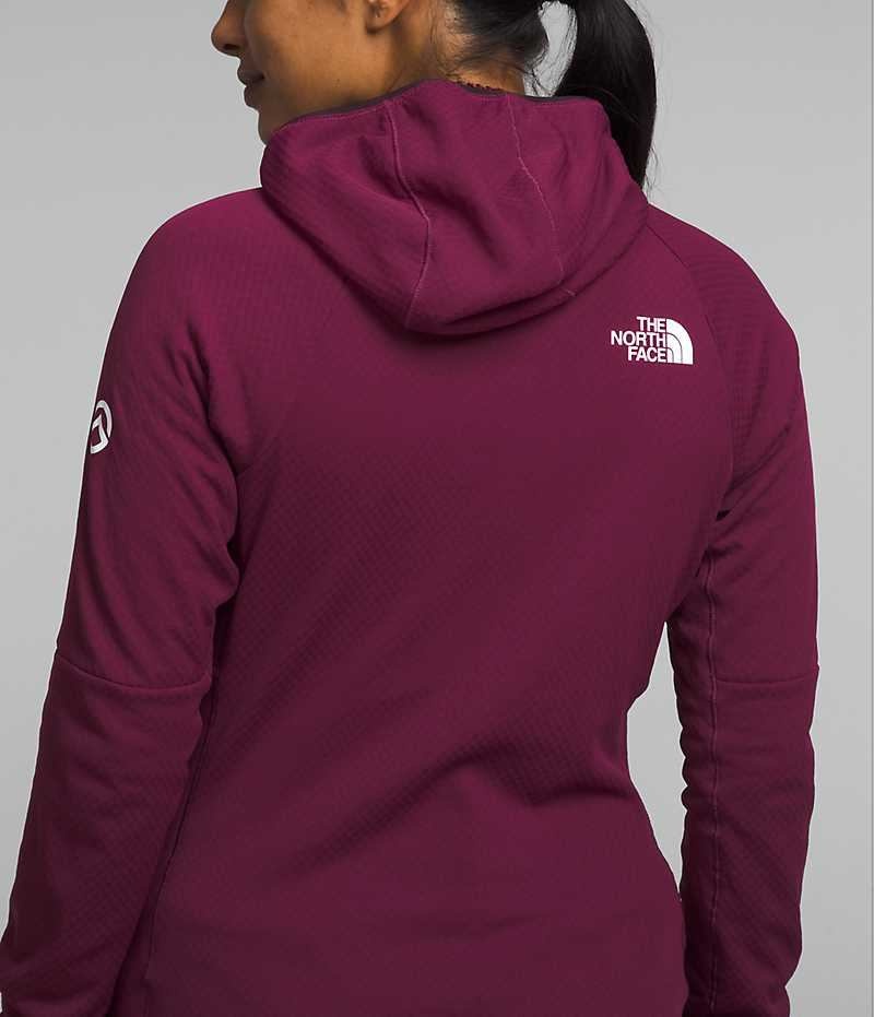 The North Face Summit Series FUTUREFLEECE™ Full-Zip Hoodie Fleece Jakker Dame Bordeaux | DK XAZOT