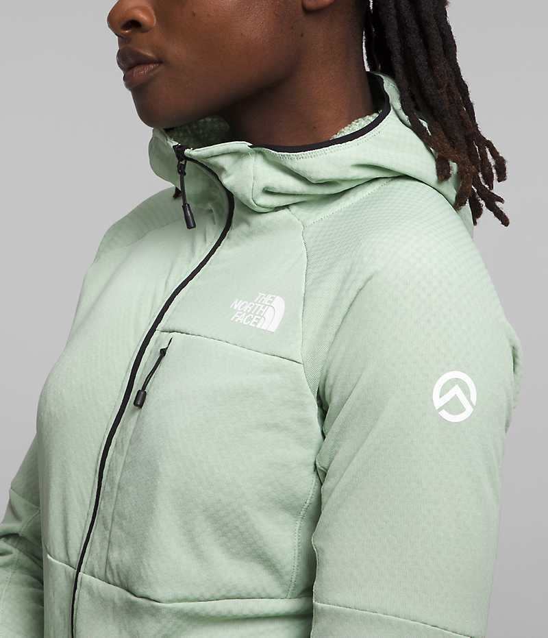 The North Face Summit Series FUTUREFLEECE™ Full-Zip Hoodie Fleece Jakker Dame Mintgrønne | DANMARK HYUOS