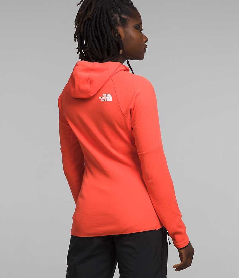 The North Face Summit Series FUTUREFLEECE™ Full-Zip Hoodie Fleece Jakker Dame Orange | DK YXVMS