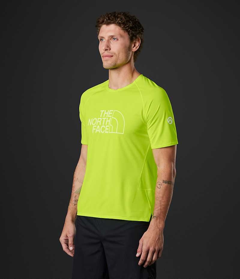 The North Face Summit Series High Trail Run Kort Sleeve T-Shirt Herre Grøn | DK CBUIM