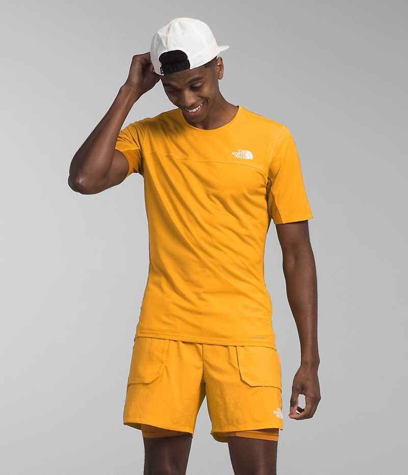 The North Face Sunriser Kort Sleeve T-Shirt Herre Guld | DANMARK ZQNFA