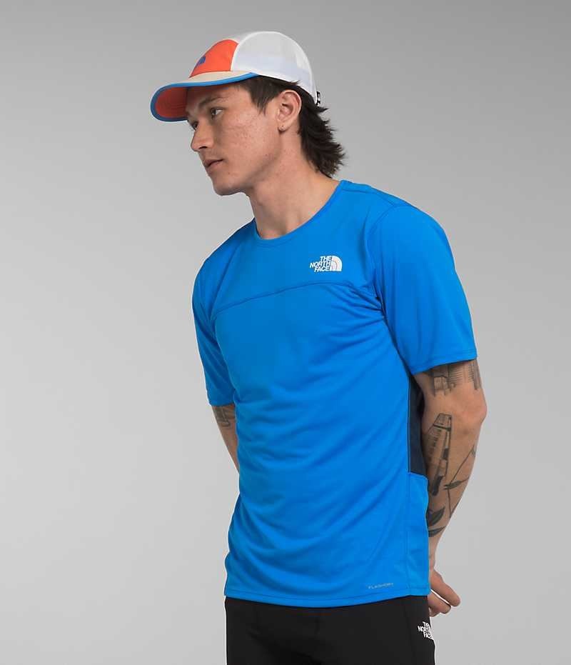 The North Face Sunriser Kort Sleeve T-Shirt Herre Blå | DK WOVNB