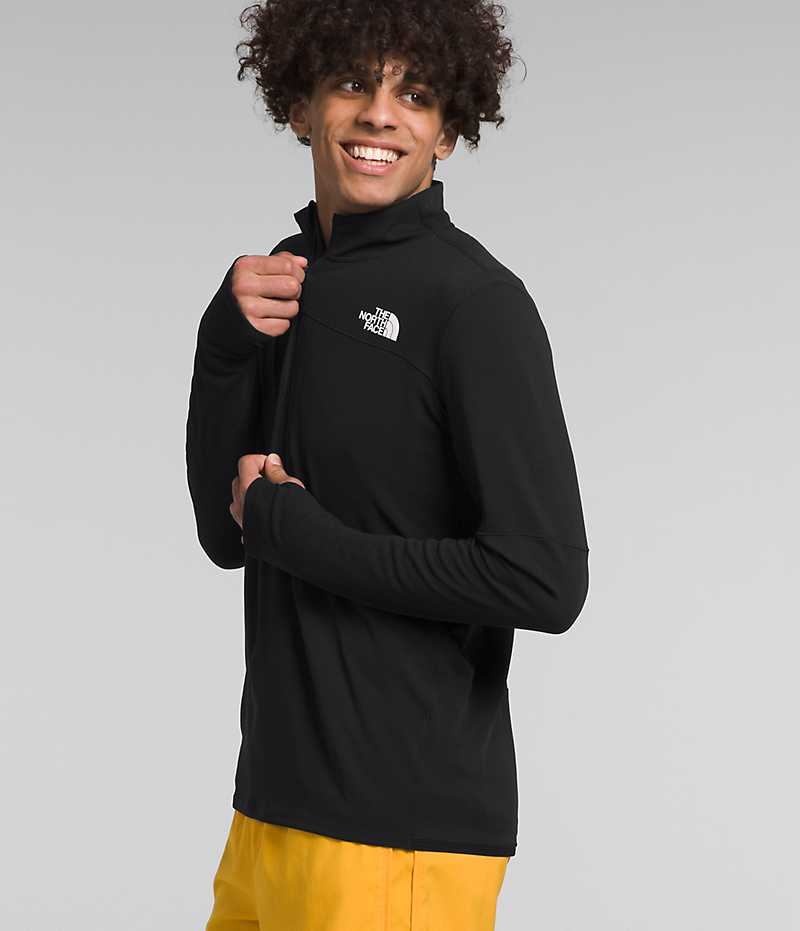 The North Face Sunriser ¼-Zip Sweatshirt Herre Sort | DANMARK QZLFK