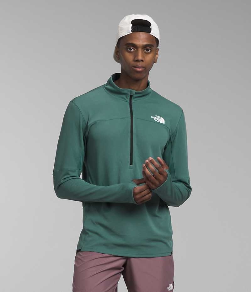 The North Face Sunriser ¼-Zip Sweatshirt Herre Grøn | DK YOHEN