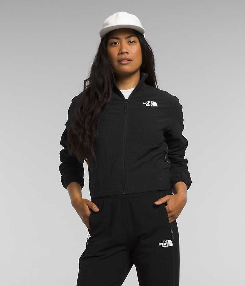 The North Face Tekware™ Grid Full-Zip Fleece Jakker Dame Sort | DANMARK TYZCB