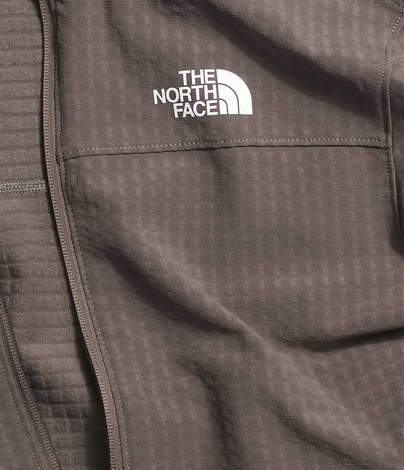 The North Face Tekware™ Grid Full-Zip Fleece Jakker Dame Brune | DANMARK QXKUJ