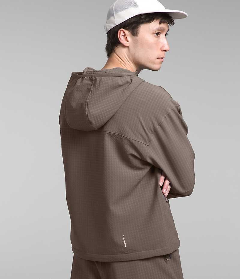 The North Face Tekware™ Grid Hoodie Fleece Jakker Herre Brune | DK ZDEXV