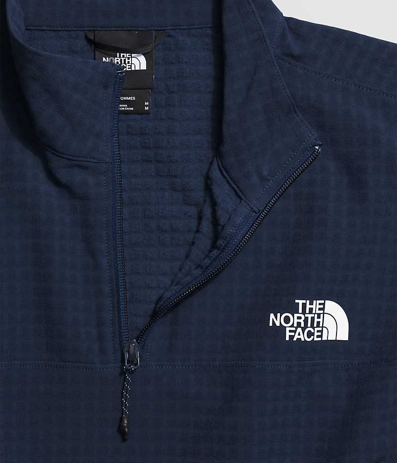 The North Face Tekware™ Grid ¼-Zip Pullover Herre Mørkeblå | DANMARK MDCUV