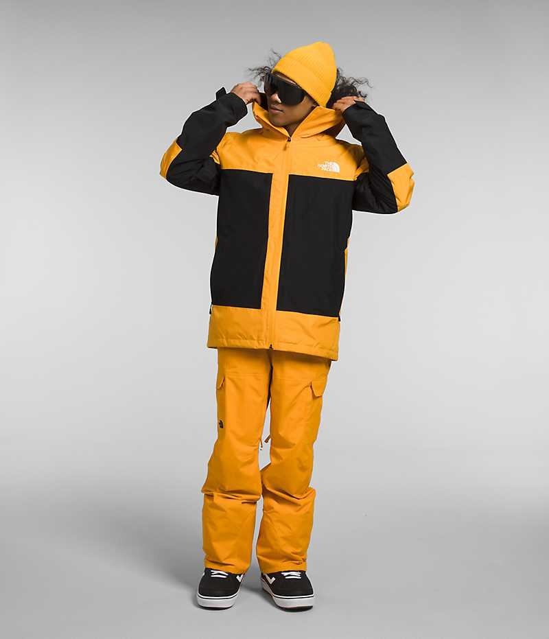 The North Face ThermoBall™ Eco Snow Triclimate® Hættejakke Herre Guld Sort | DK DNGRU