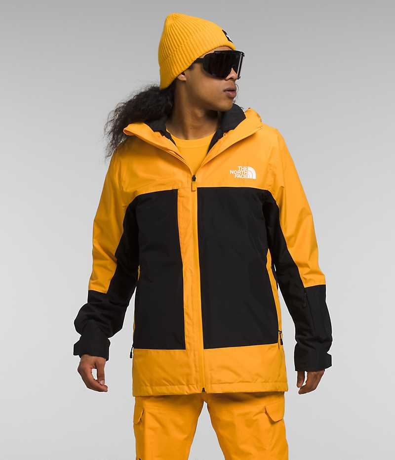 The North Face ThermoBall™ Eco Snow Triclimate® Hættejakke Herre Guld Sort | DK DNGRU