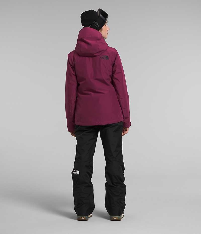 The North Face ThermoBall™ Eco Snow Triclimate® Isolerede Jakker Dame Fuchsia | DANMARK YVSBK