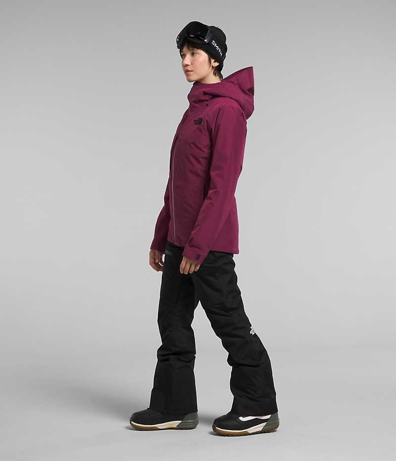 The North Face ThermoBall™ Eco Snow Triclimate® Isolerede Jakker Dame Fuchsia | DANMARK YVSBK