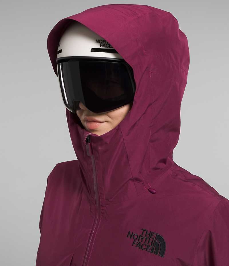 The North Face ThermoBall™ Eco Snow Triclimate® Isolerede Jakker Dame Fuchsia | DANMARK YVSBK