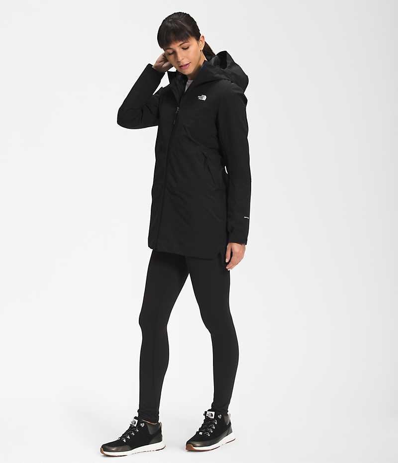 The North Face ThermoBall™ Eco Triclimate® Parka Dame Sort | DANMARK RBUOM