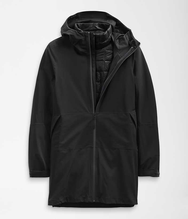 The North Face ThermoBall™ Eco Triclimate® Parka Dame Sort | DANMARK RBUOM