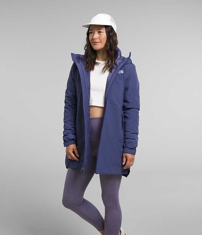 The North Face ThermoBall™ Eco Triclimate® Parka Dame Blå | DK VOERD