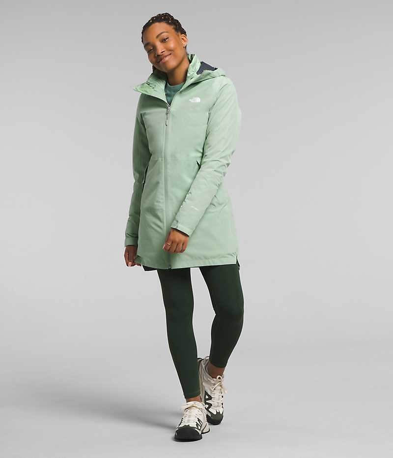 The North Face ThermoBall™ Eco Triclimate® Parka Dame Mintgrønne | DANMARK GBVFE