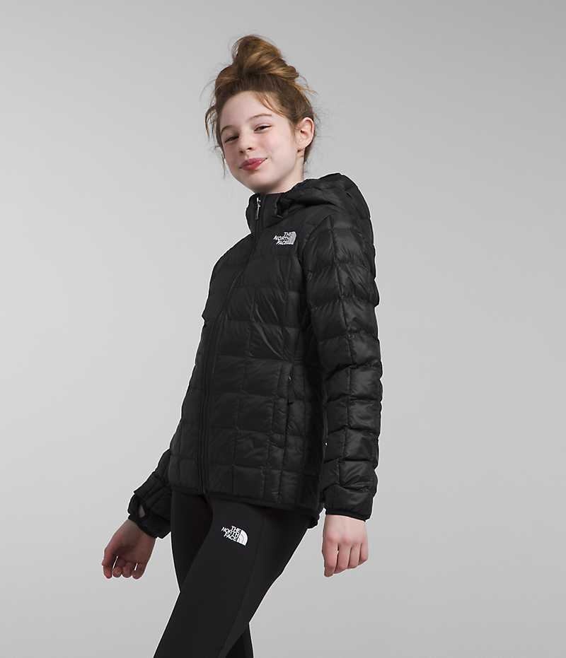 The North Face ThermoBall™ Hætte Dunjakke Pige Sort | DANMARK OVFNR