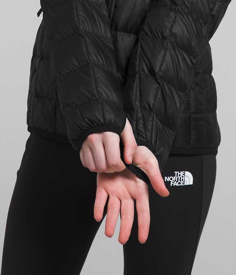 The North Face ThermoBall™ Hætte Dunjakke Pige Sort | DANMARK OVFNR