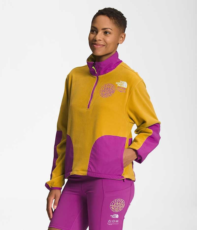 The North Face Trailwear Fantasy Ridge ½-Zip Sweatshirt Dame Gul Lilla | DANMARK BQLSP