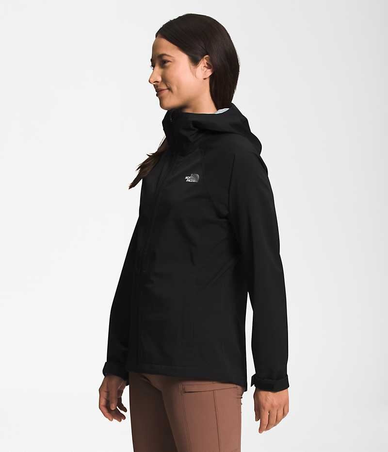 The North Face Valle Vista Stretch Regnjakke Dame Sort | DANMARK ITORW