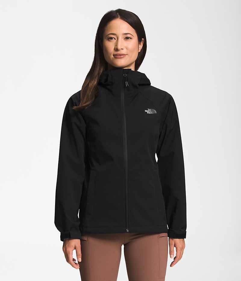 The North Face Valle Vista Stretch Regnjakke Dame Sort | DANMARK ITORW