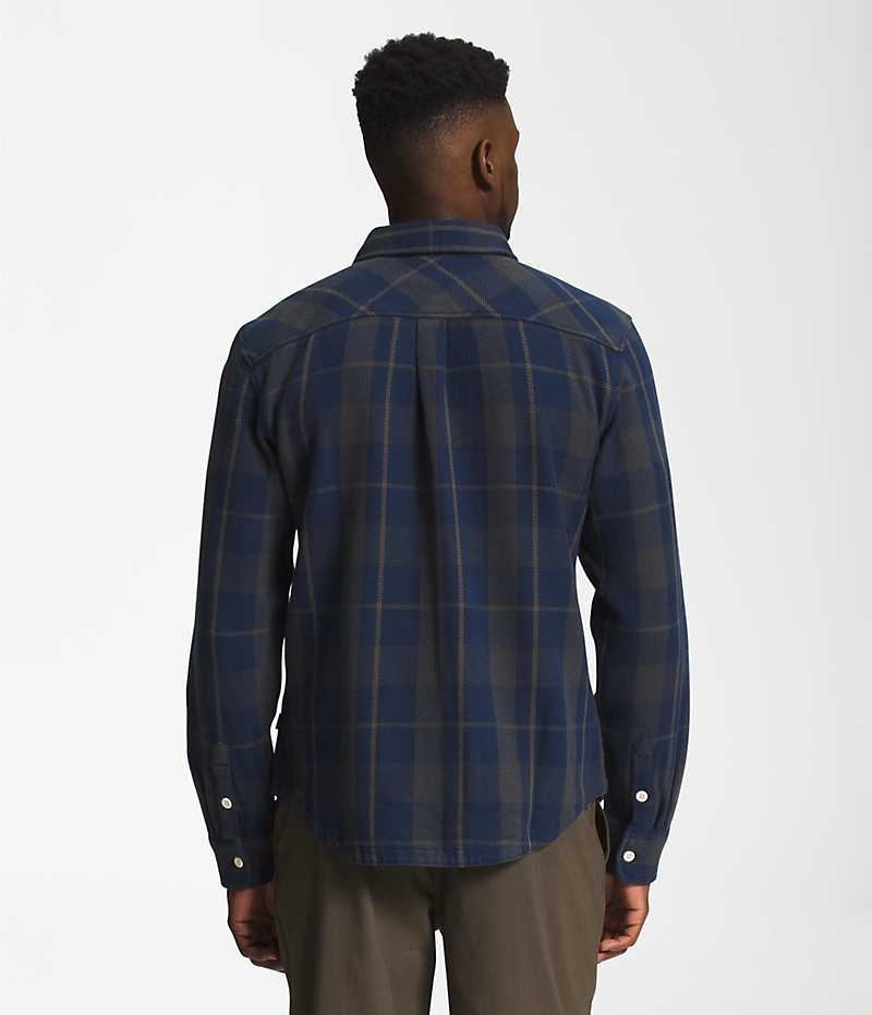 The North Face Valley Twill Flannel Skjorte Herre Mørkeblå | DK OMRNQ