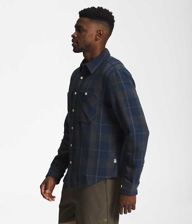 The North Face Valley Twill Flannel Skjorte Herre Mørkeblå | DK OMRNQ