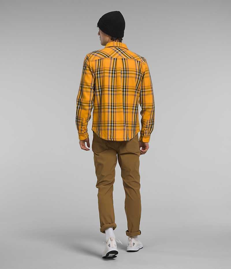 The North Face Valley Twill Flannel Skjorte Herre Guld | DANMARK TBXFH